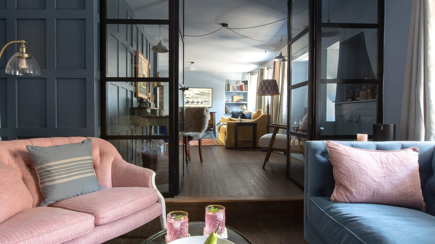 Open plan living, with the option of glass doors, means you can be tucked away or as free-flowing as you like