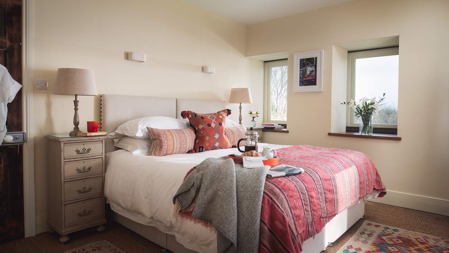 The master bedroom benefits from a super king bed, for long, luxurious lie ins