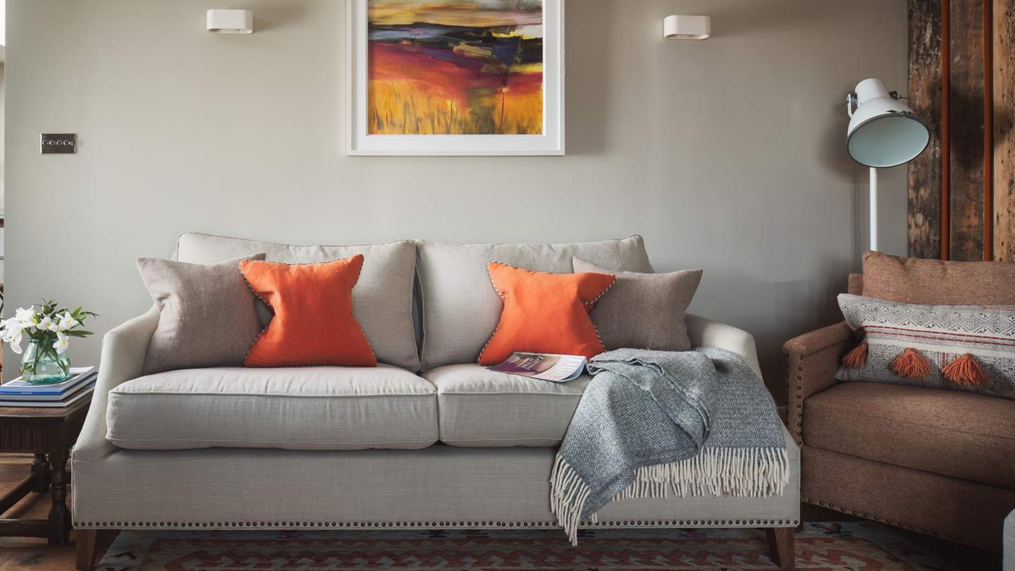 Warm colours throughout create a welcoming, cosy home