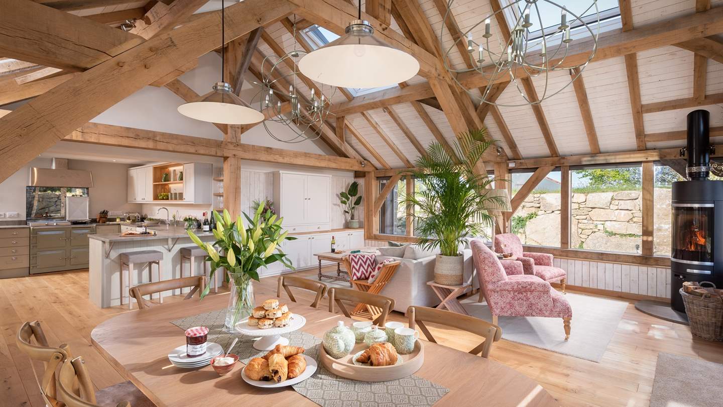 The wonderful open plan living and eating space is just perfect for a get-together, whether you are a family or group of friends