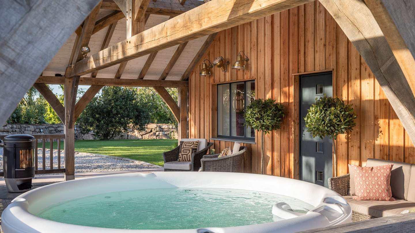 The bubbling hot tub awaits