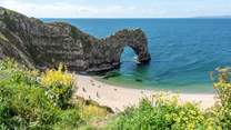 Iconic Durdle Door on the  stunning Jurassic Coast