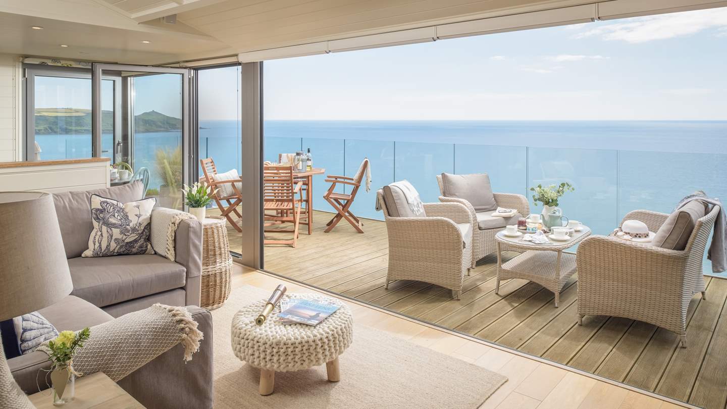 With bi fold doors, during warmer weather it's easy to bring the outside in