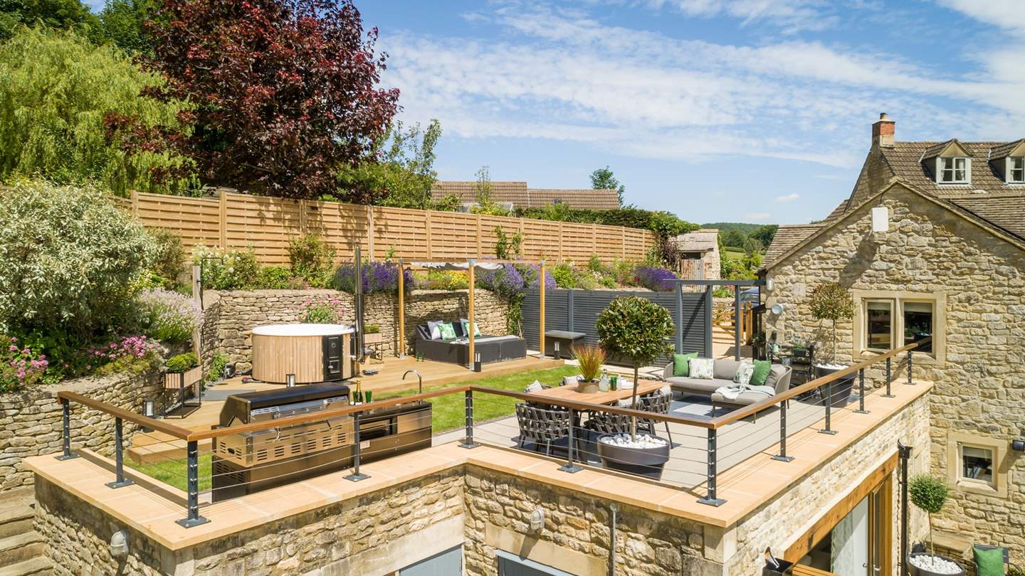 The terrace has been transformed into an outside living space