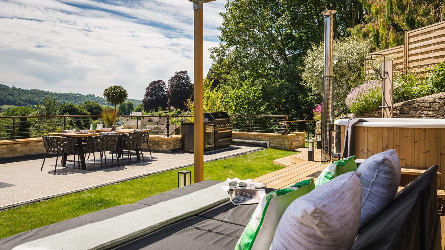 The double bed sun lounger is the perfect spot for lazing on a sunny day