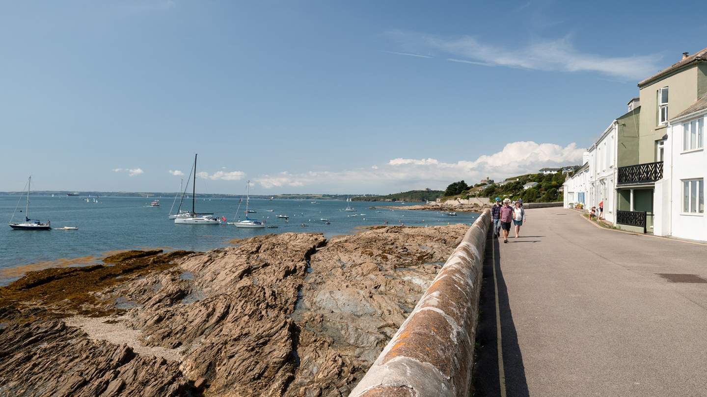 Walk along the front to the shops, restaurants and ferries which you can take to Falmouth and beyond
