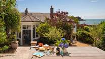 Dreamy sea views await from the garden at Milton Minor