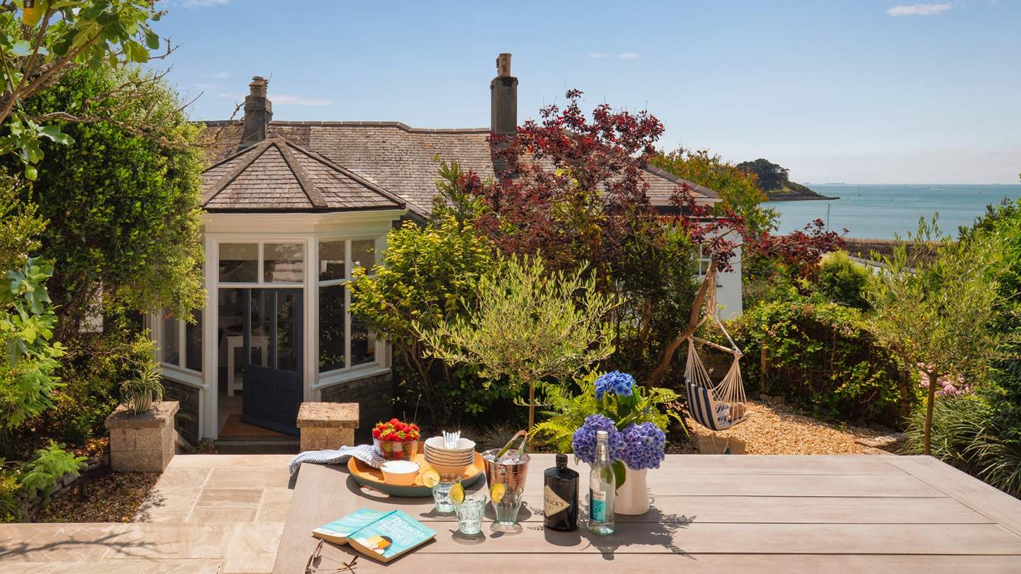 Dreamy sea views await from the garden at Milton Minor