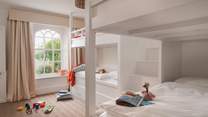 The fabulous double bunk bedroom is perfect for little ones