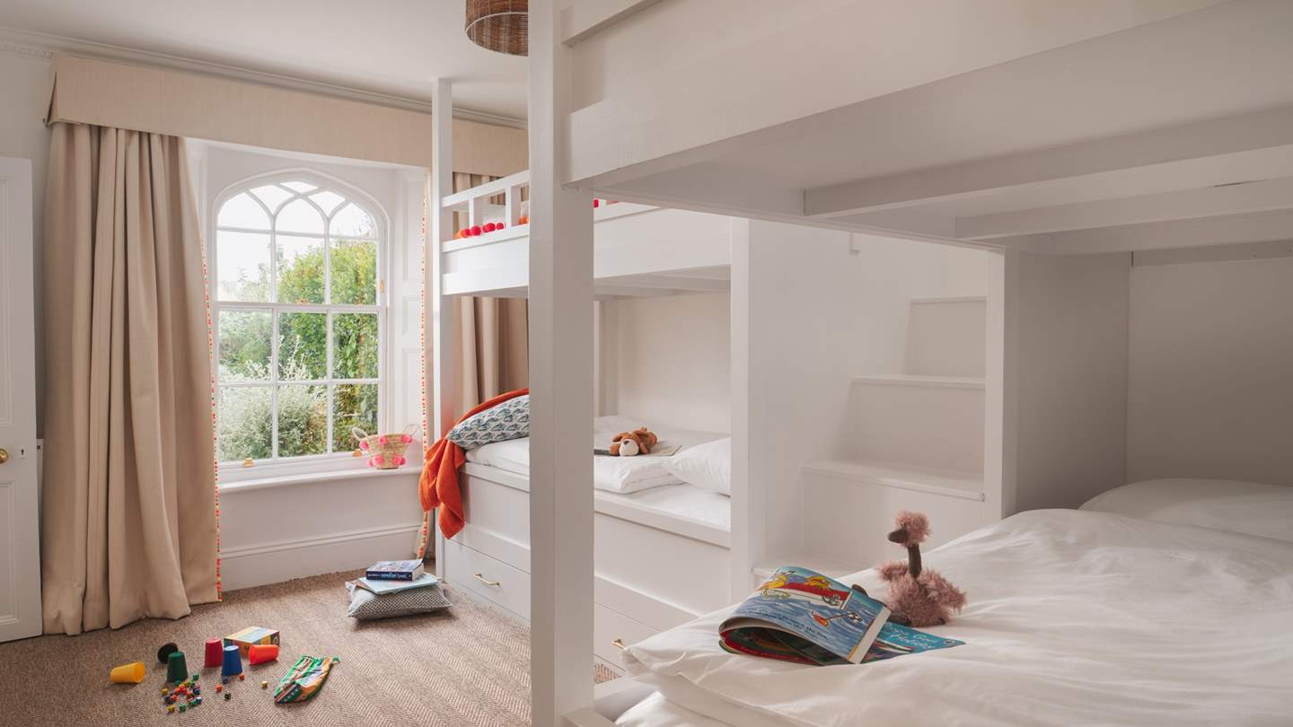 The fabulous double bunk bedroom is perfect for little ones