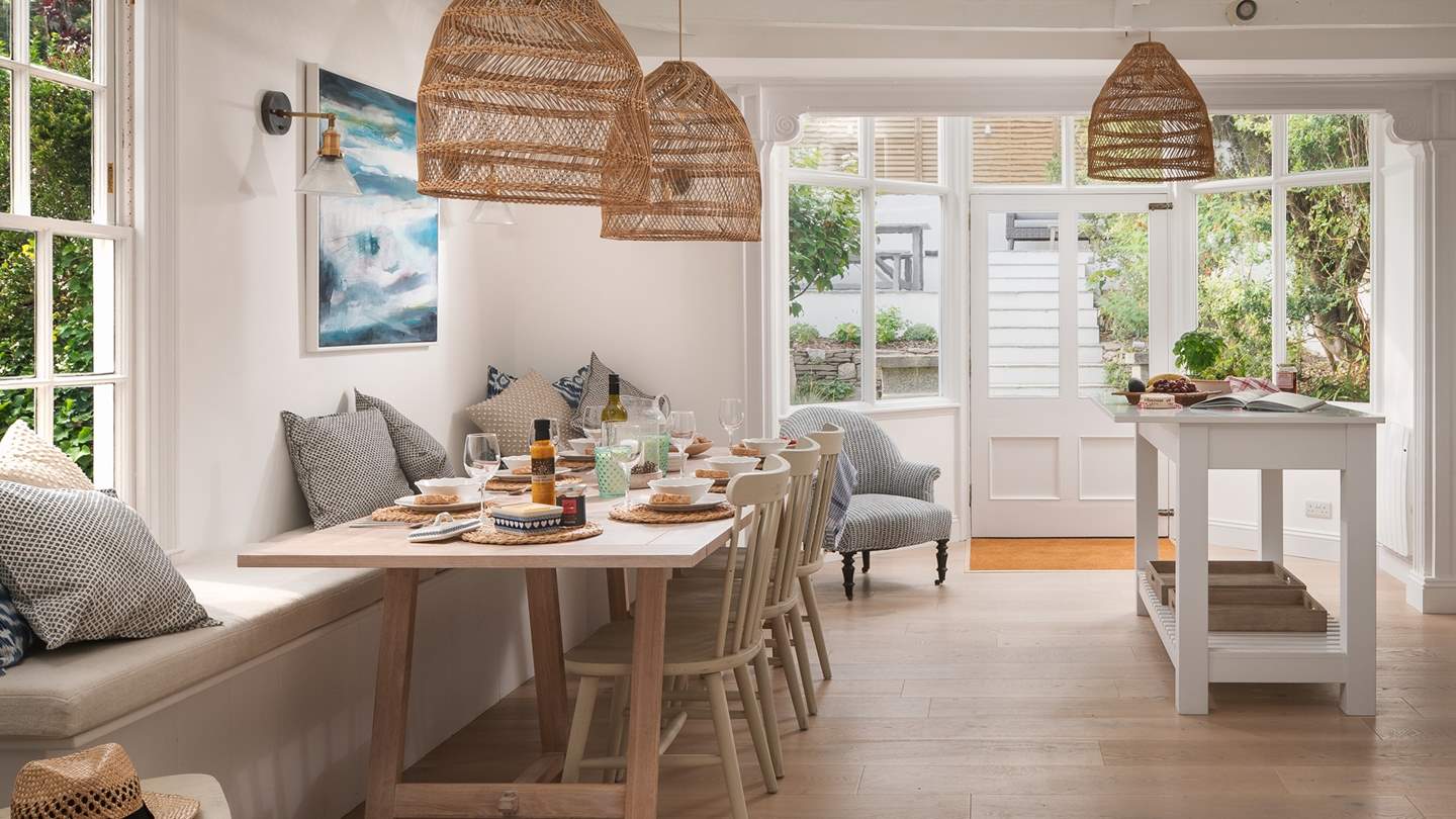 With lots of windows, this is a delightfully light and cheerful space