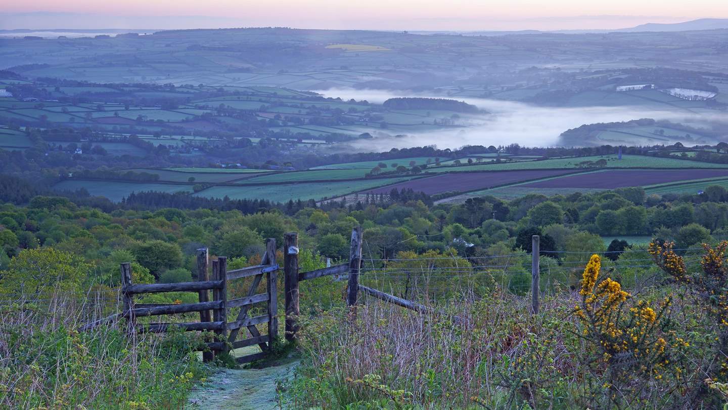 Looking over the Tamar Valley from Kitt Hill. There are hundreds of walks waiting to be discovered in this AONB...