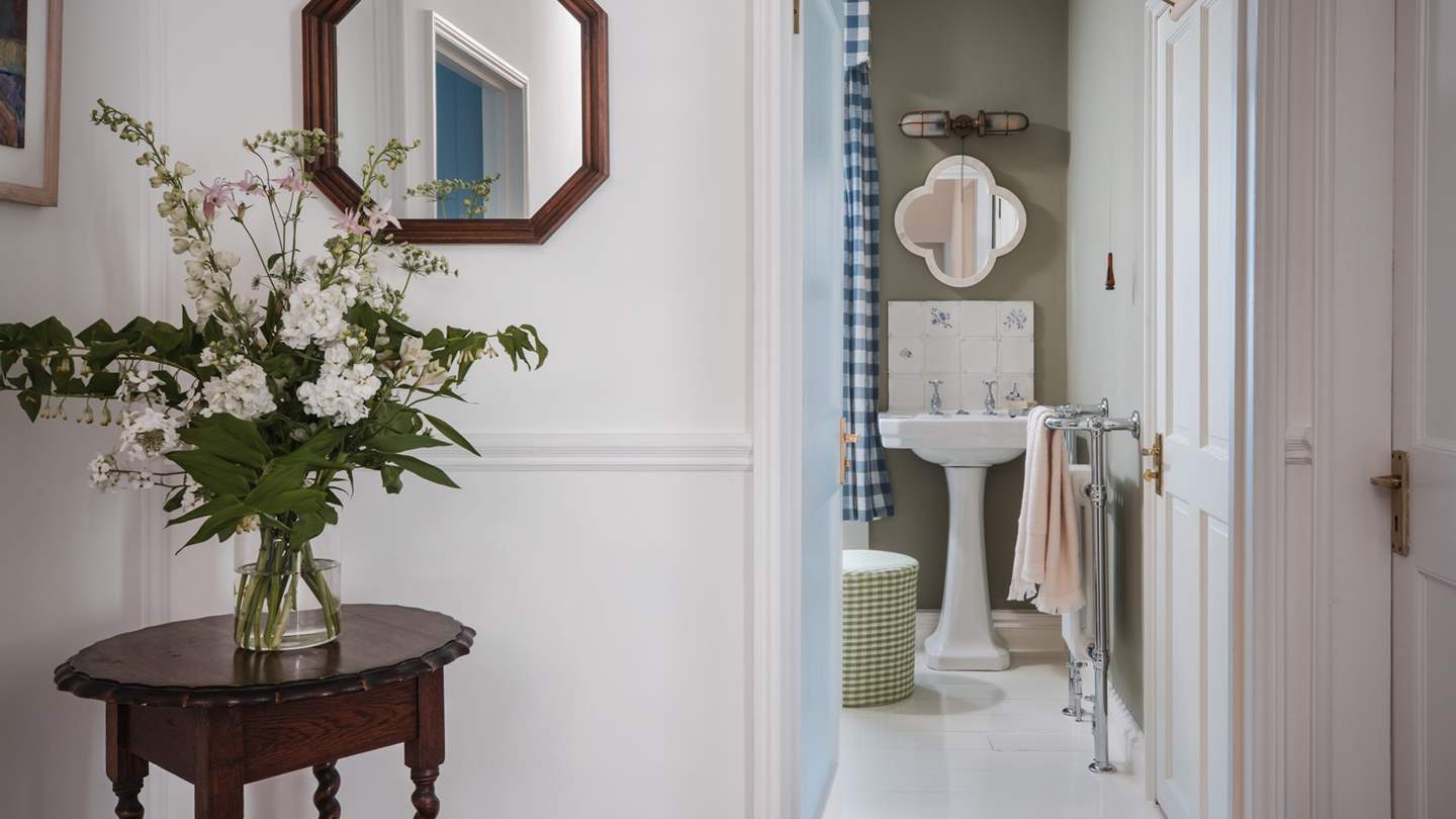 This gorgeous Jack and Jill bathroom can be accessed from both the hall or bedroom 