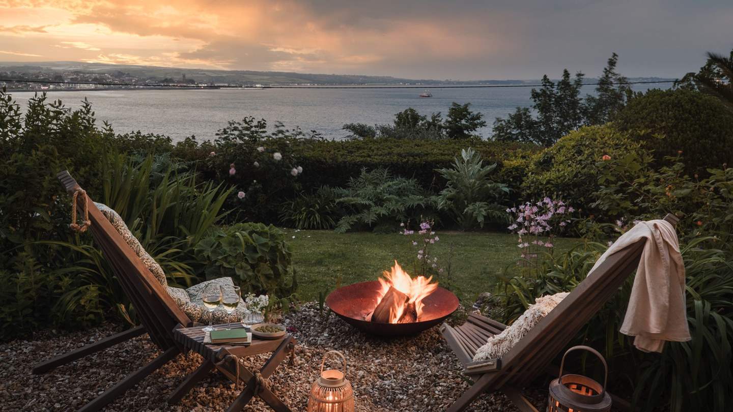 Gather beside the firepit with a glass of something special and admire the unrivalled sea views... 