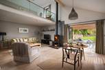 Open-plan living offers a spacious yet cosy space for romantic staycations 