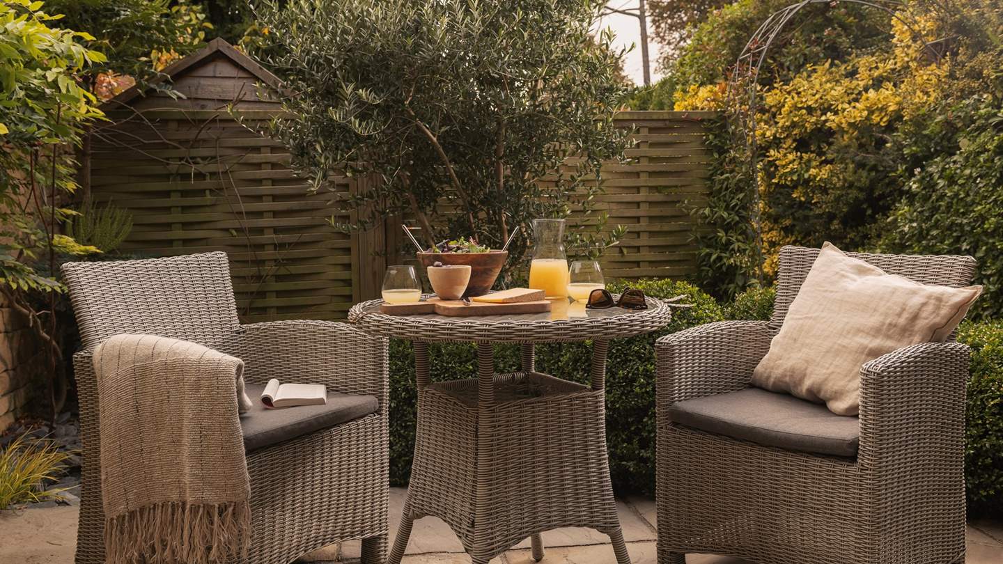 Linger over laid-back lunches within the charming outdoor space 