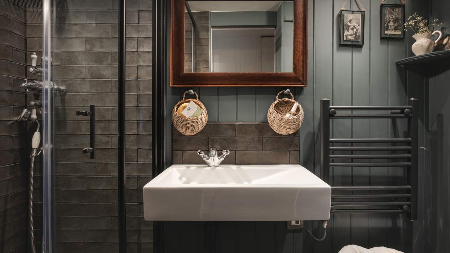 Stunning interiors in the bathroom at Rocksalt, complete with a heavenly rainfall shower