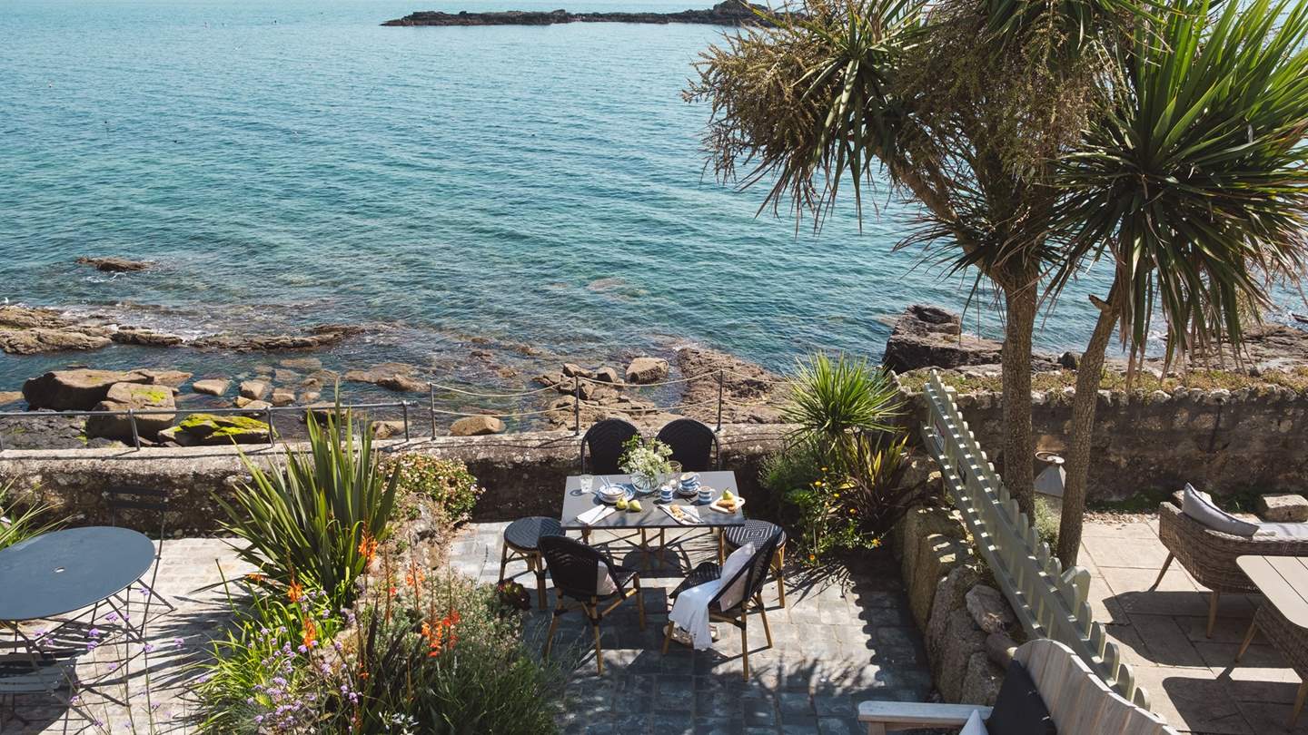 The swaying  palm trees offer shade on sunny days
