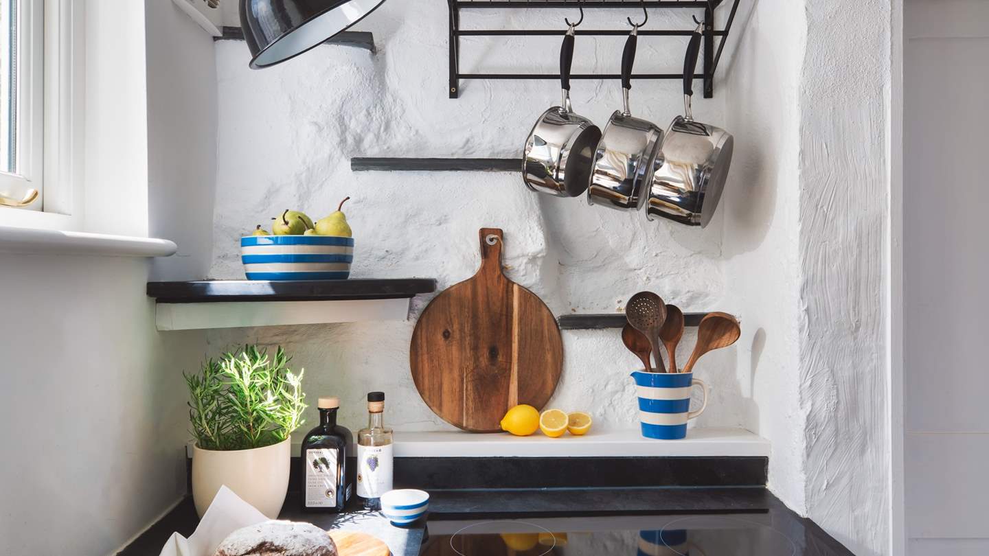 The sweet little kitchen at Rocksalt is just perfect for cooking up culinary delights - how quaint!