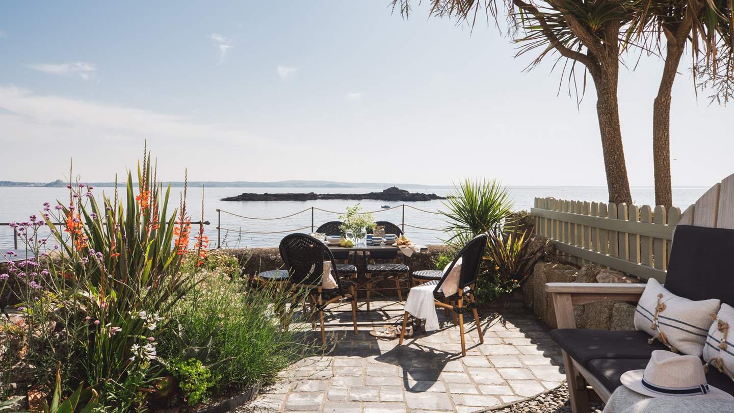 The seafront garden is the dreamiest sun trap for lazy afternoons