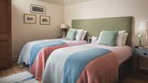 Bedroom three is a sweet room with a bed which can be made into a super-king or twin beds