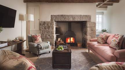 The super-cosy wood burner is a delight during cooler months