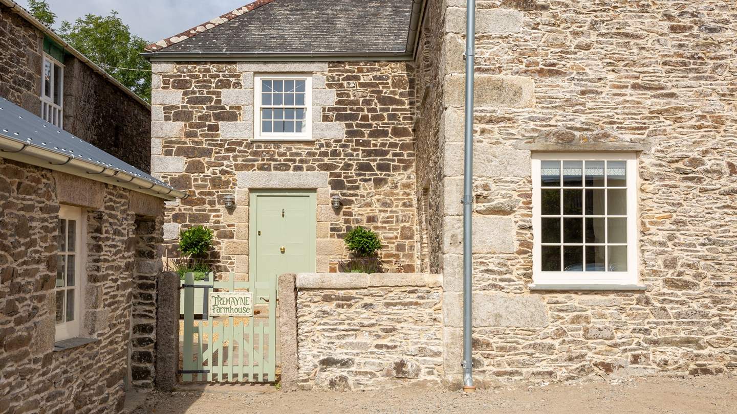 The charming entrance to Tremayne Farmhouse