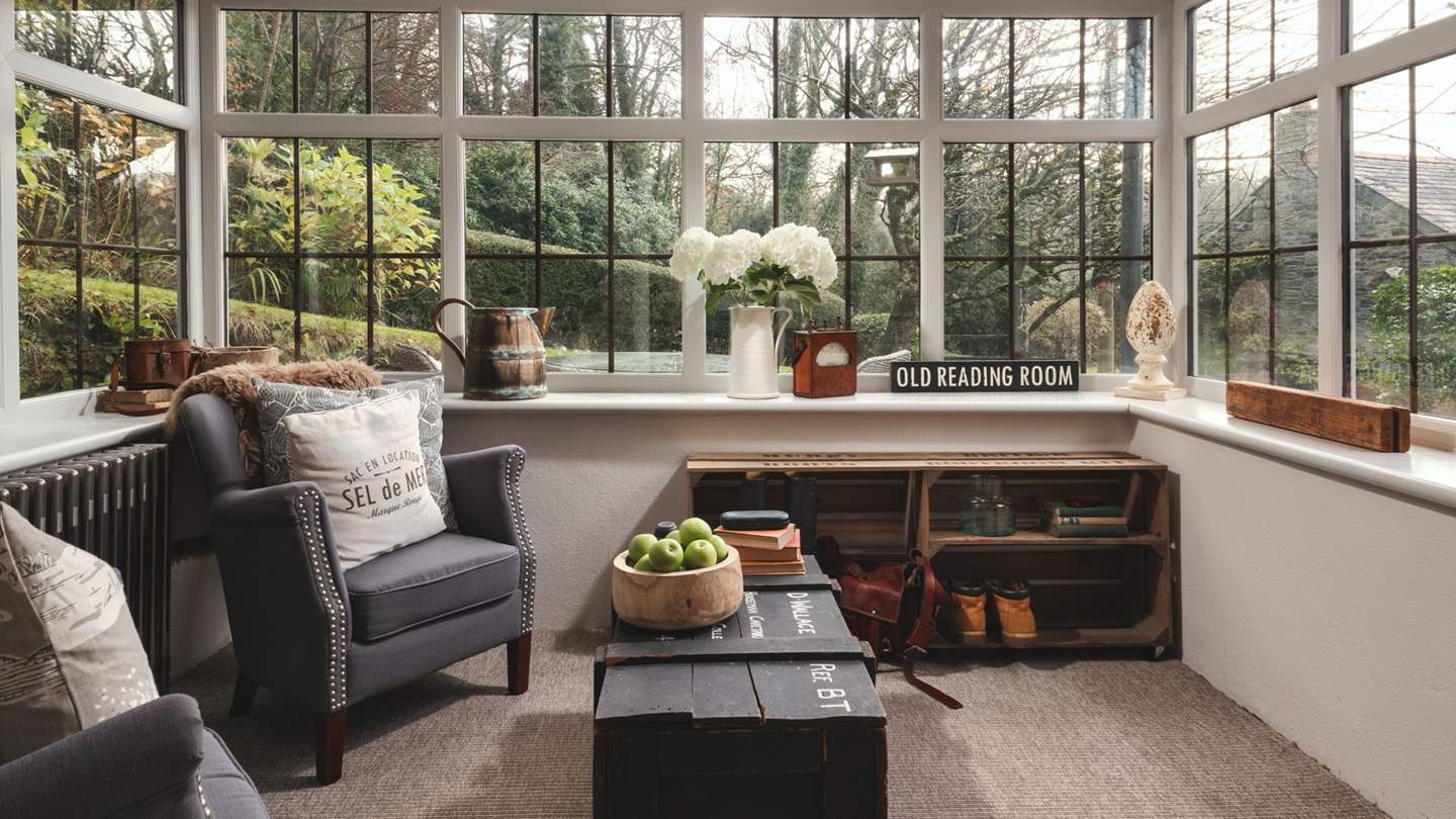 If you step through into the conservatory, you'll find more seating from which you can gaze out into the garden