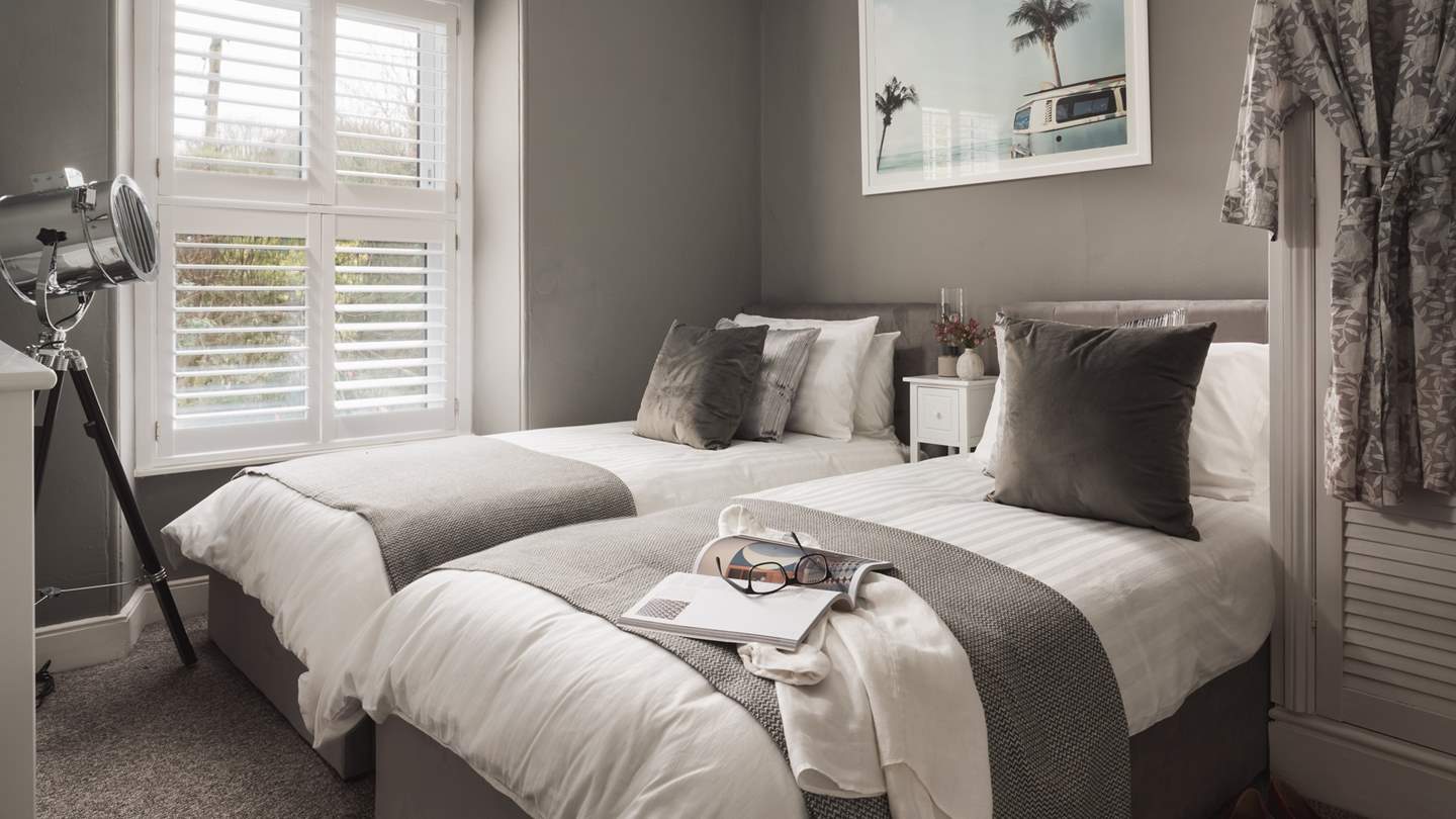 The twin bedroom is perfect for little ones or friends