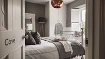 There are three gorgeous bedrooms to choose from