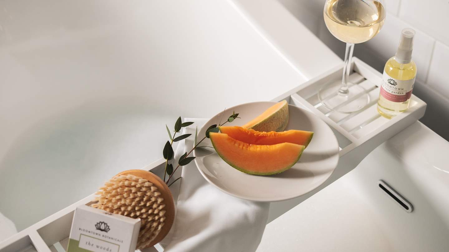 Create bath time rituals on your holiday that you take home with you, for those much-needed moments of self care