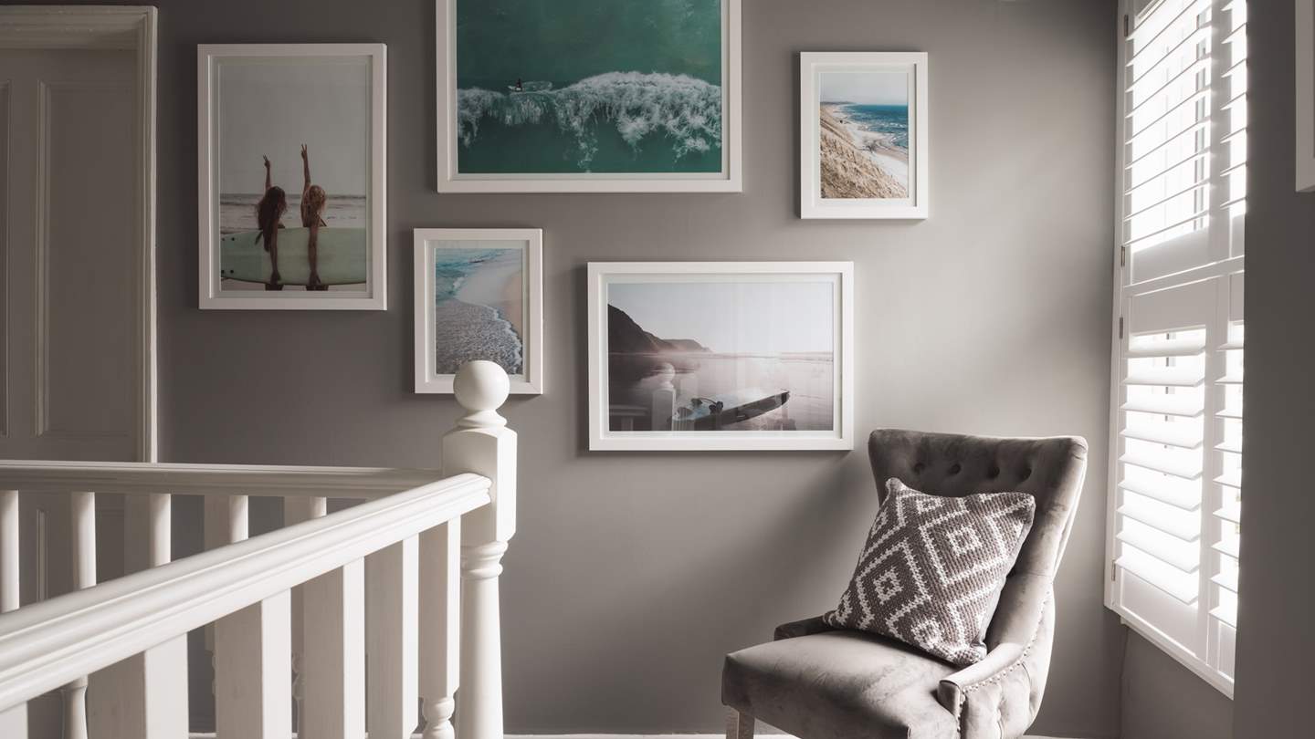 The subtle seaside theme is chicly highlighted throughout Carne Cottage