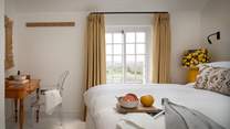 This bedroom also has countryside views