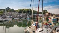 The bustling harbour of Padstow