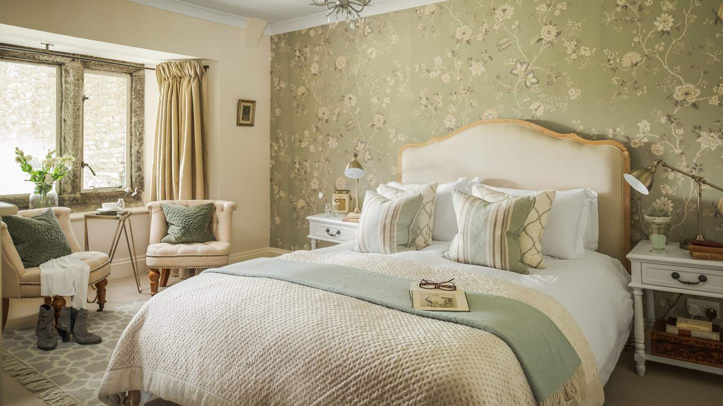 'Langworthy' has a south-facing bay window overlooking the gardens and out towards the valley beyond 