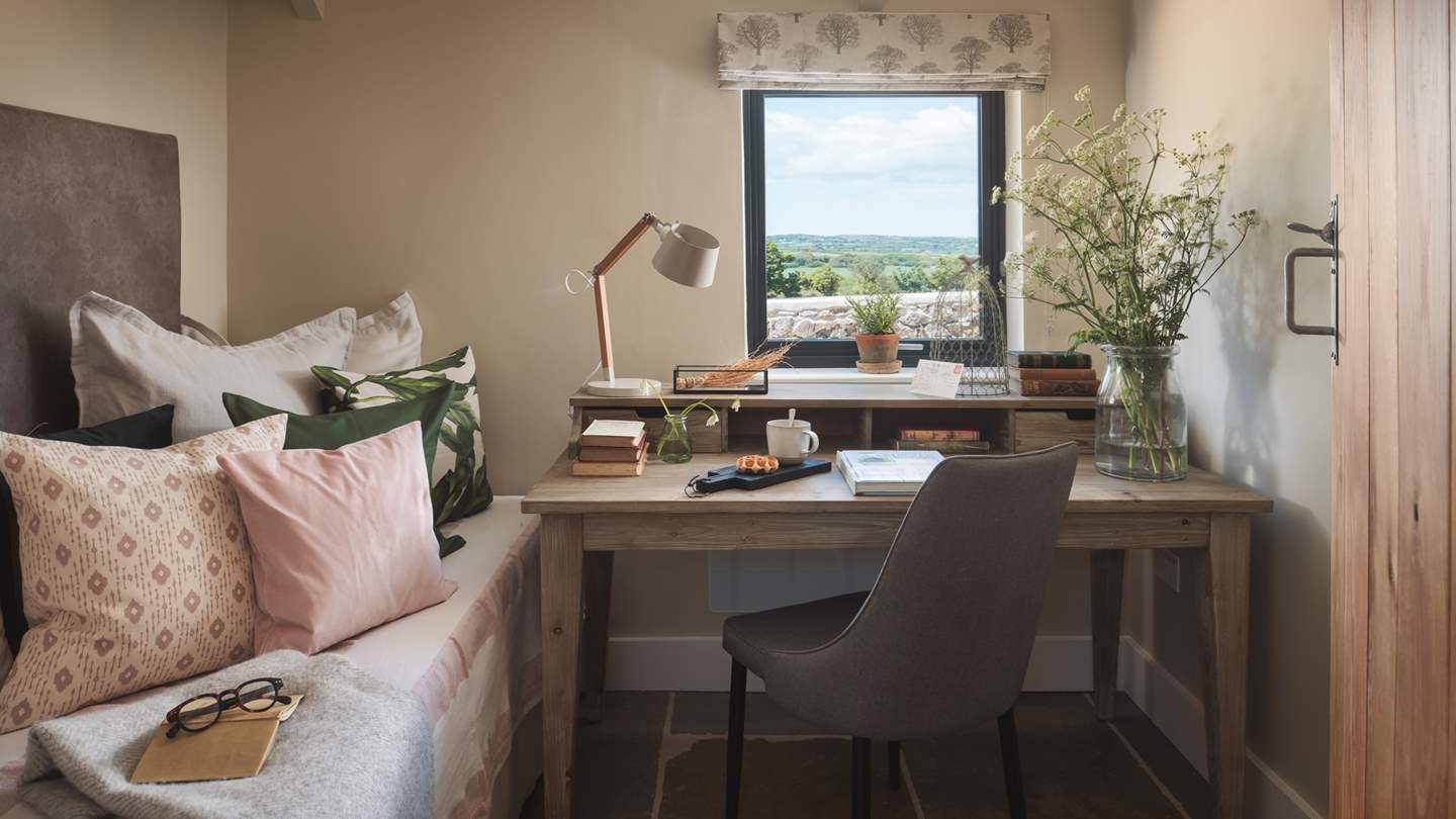 Hunker down on the cushion-clad daybed and devour your current read with a coffee in hand – pure bliss