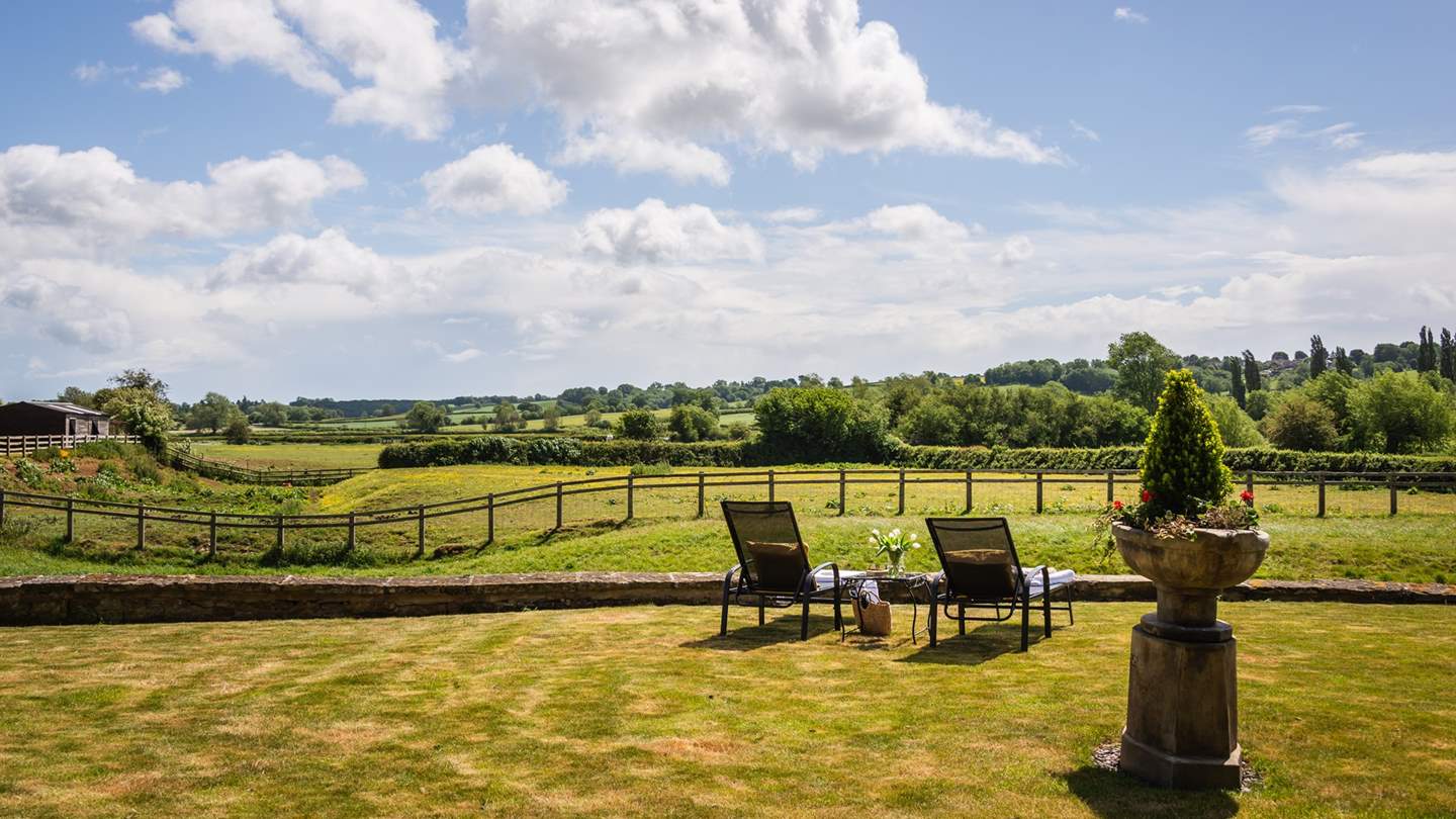 There are sigh-inducing valley views to gaze at beyond the ha-ha