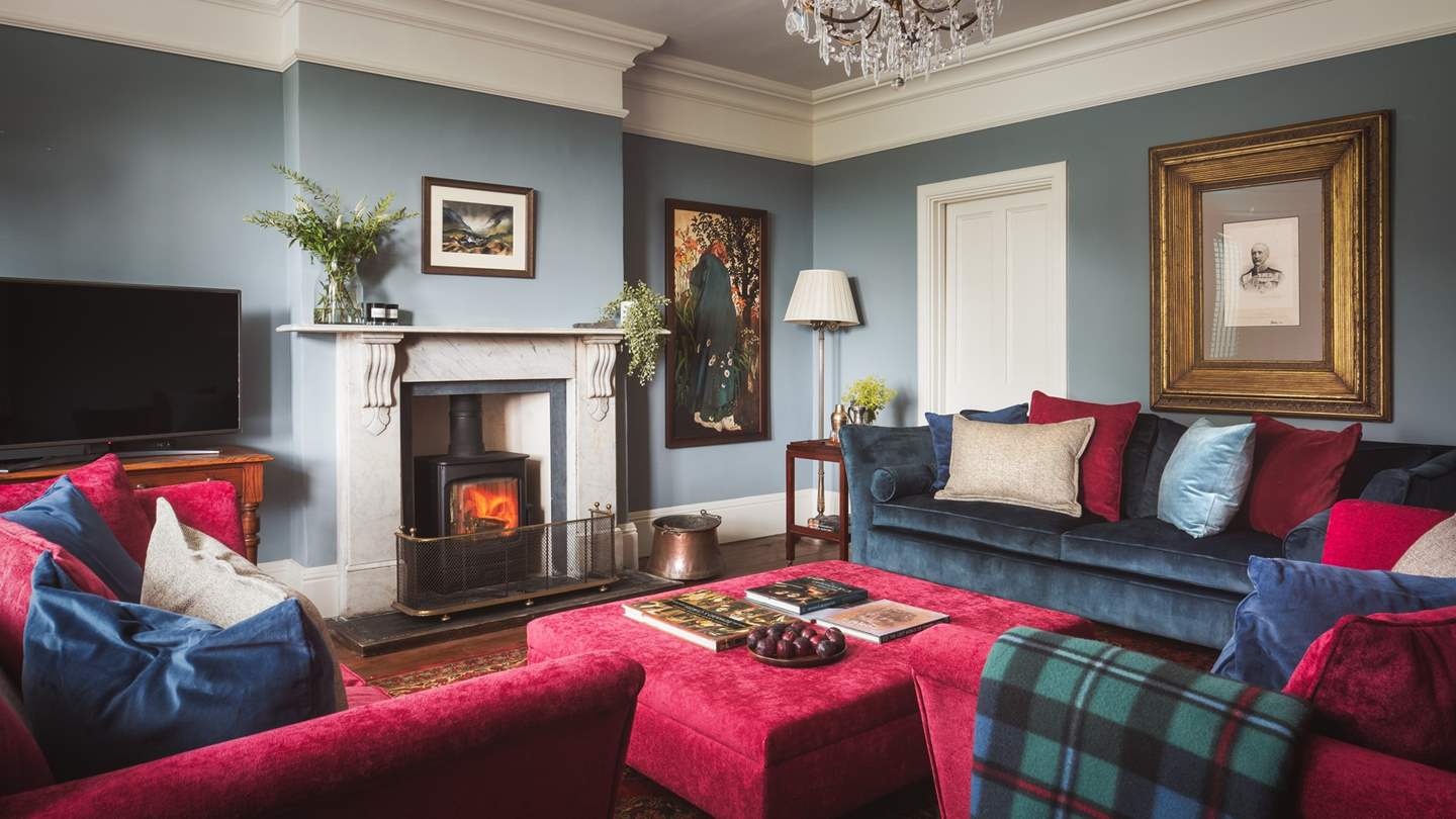 With plenty of room on the spacious sofas, the sitting room is ideal for gatherings, such as present opening on Christmas morning!