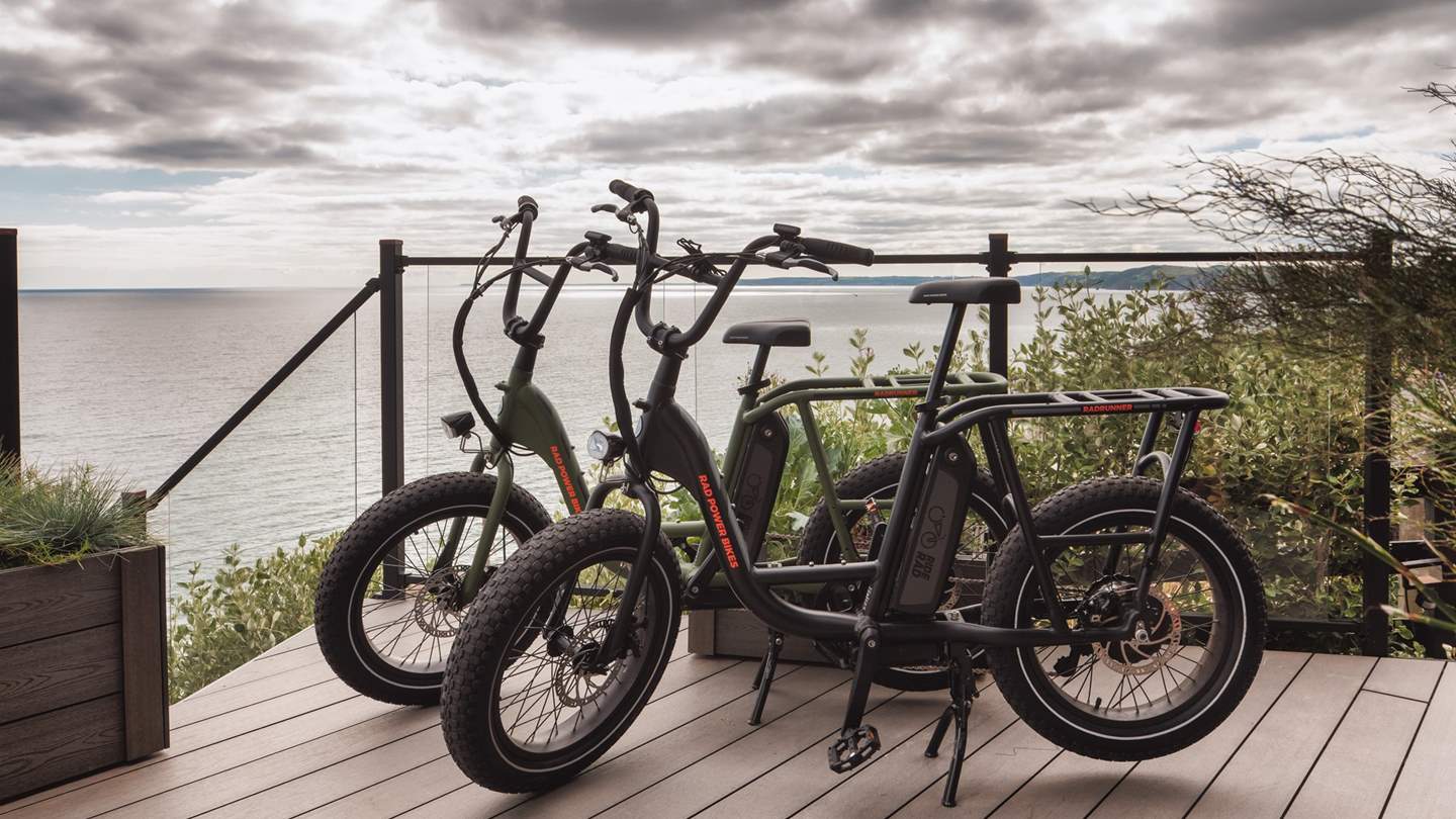 E-Bikes are available to guests at an additional cost and should be booked in advance