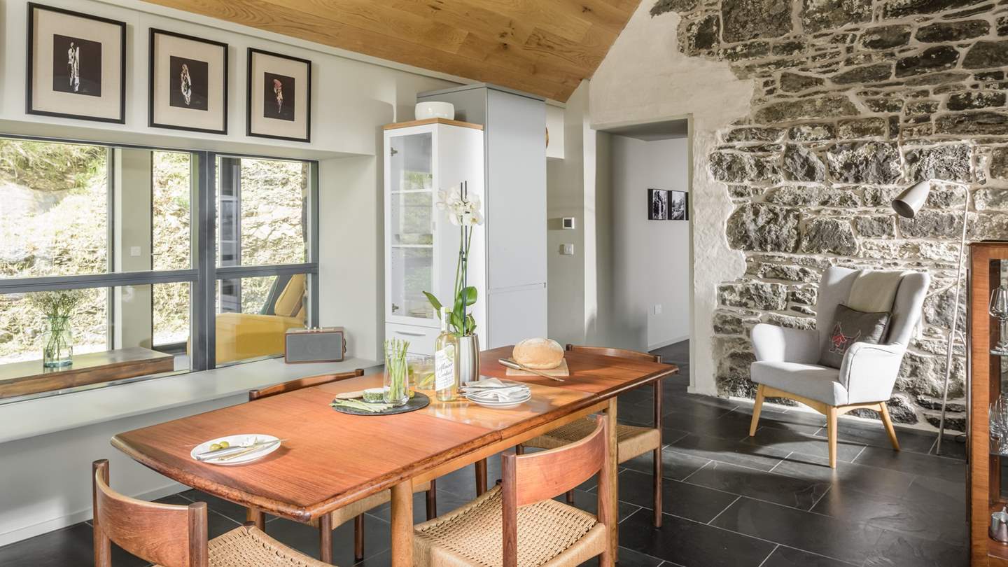 There's plenty of room around the dining table 