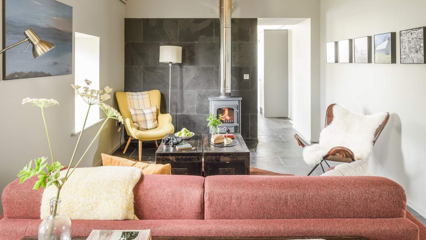 The pretty sitting room is just perfect for curling up in at the end of a day out exploring