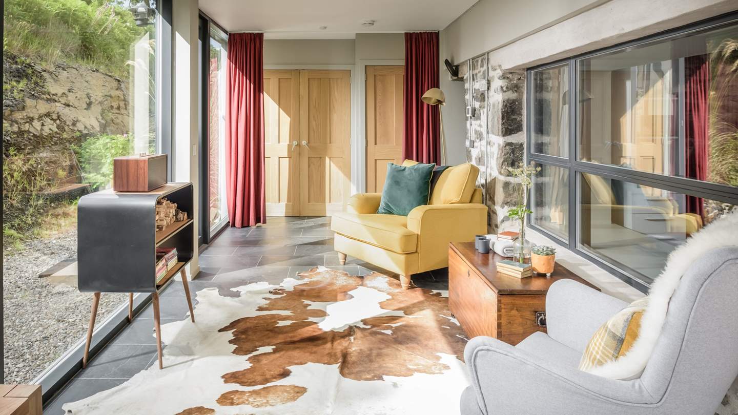 This is a wonderfully bright spot in which to relax