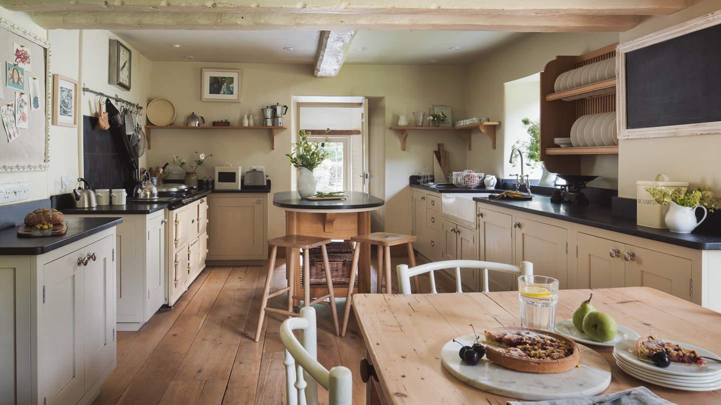 Beautifully spacious, the kitchen has everything you could possibly need for rustling up feasts