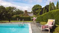 The swimming pool is perfect for whiling away a summer's afternoon
