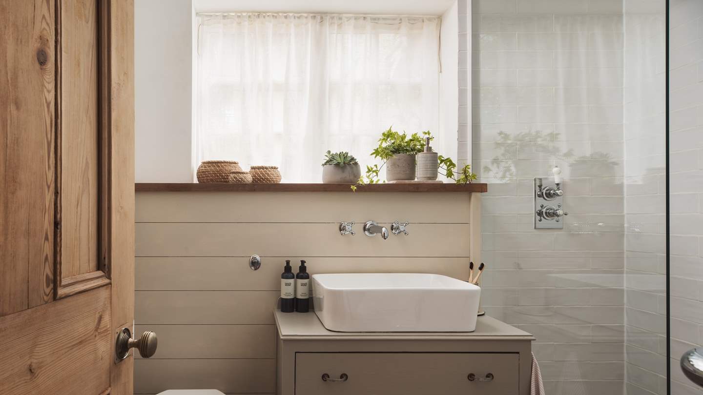 The downstairs shower room