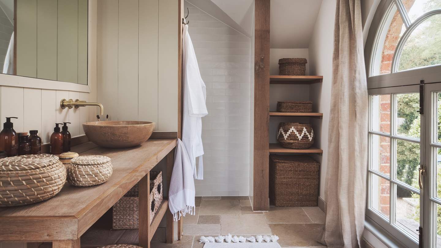 The dressing area with en suite shower room