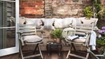 There's oodles of outside seating for lounging on hot summer days