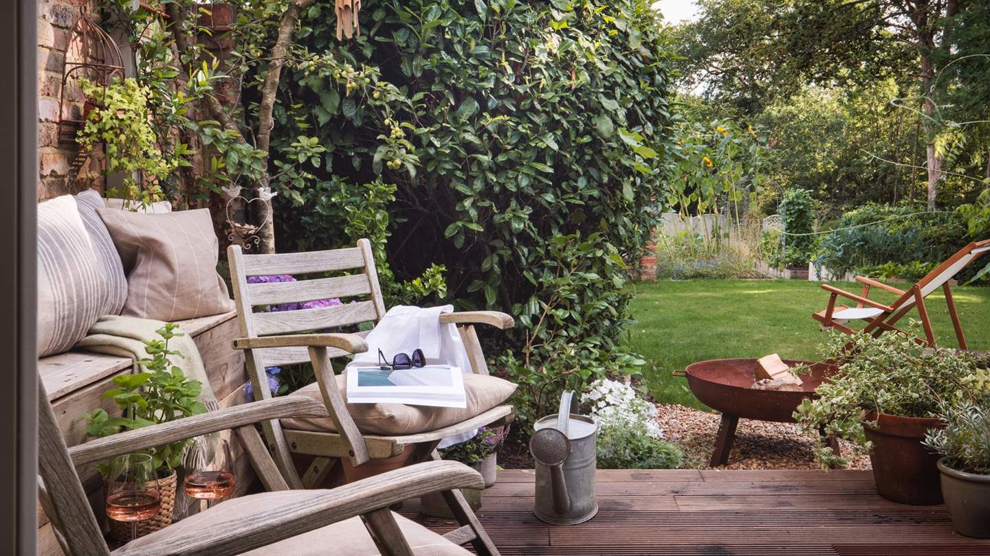 The fire pit is just perfect for when night time descends