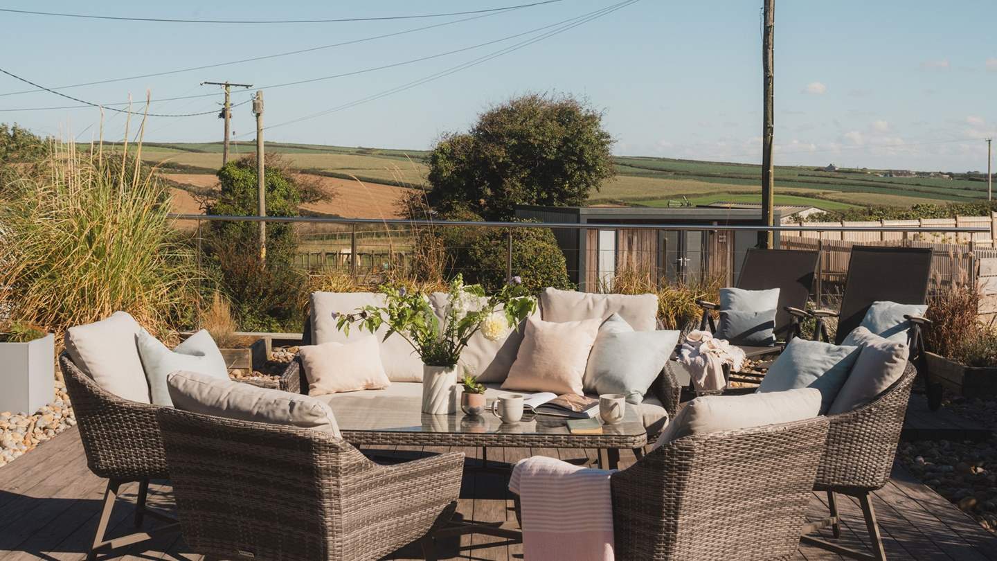 With pretty views over the countryside, there's plenty of space on the front deck