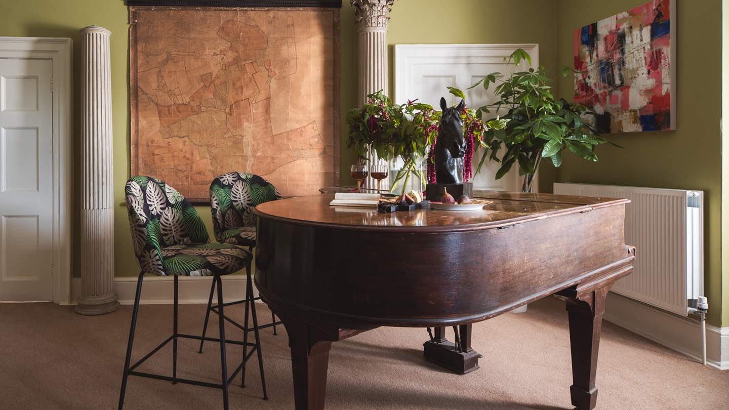 We love the Corinthian columns and the ancient map of the grounds of Pylewell Park